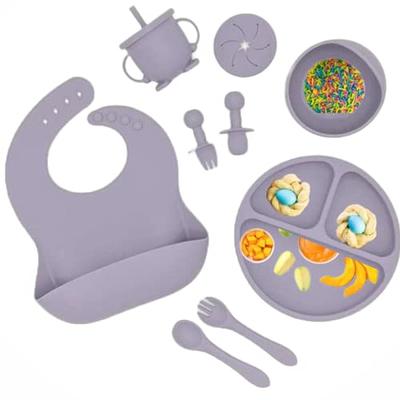 Baby Led Weaning Supplies, Complete Bpa Free Silicone Baby Feeding Set, 8pc