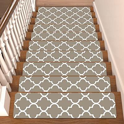 MATAHUM Stair Treads for Wooden Steps Indoor Non-Slip Carpet Peel and Stick  Stair Treads, 8x30 Runner Rug Slip Resistant for Dogs Kids and Elders