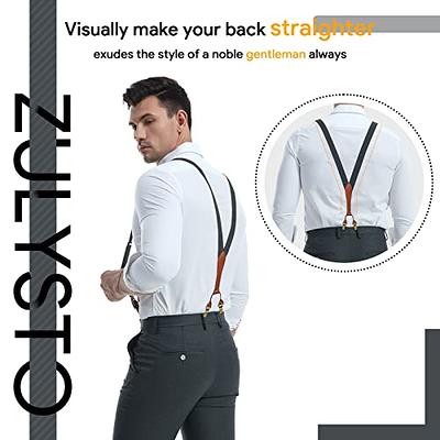 ZULYSTO Suspenders for Men Under Clothing Hikers Hidden Suspenders for Men  Tux Thin Elastic Grey Suspenders Women 1'' Wide - Yahoo Shopping