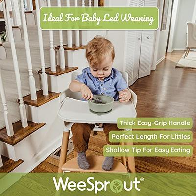 WeeSprout Silicone Baby Spoons - First Stage Infant Feeding Spoons