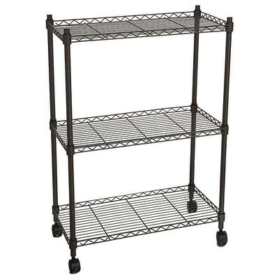 Style Selections LC4HC-R Steel 4-Tier Utility Shelving Unit (35.7-in W x 14-in D x 53-in H)