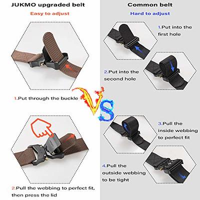 JUKMO Tactical Belt, Military Hiking Rigger 1.5 Nylon Web Work Belt with  Heavy Duty Quick Release Buckle (Coffee, Small) - Yahoo Shopping