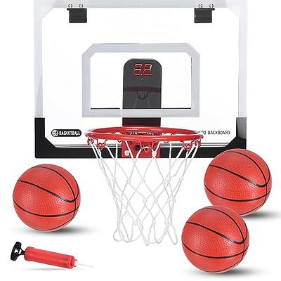 Mini Basketball Hoop Set Electronic Scoreboard Door Wall Mount