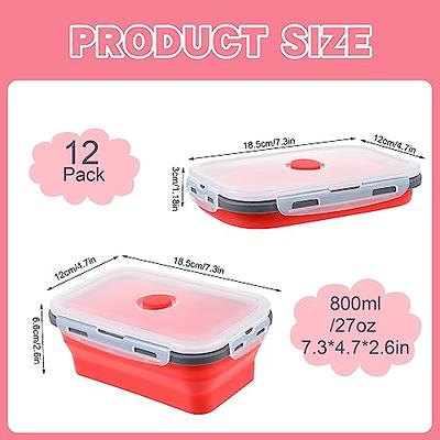  Mifoci 12 Pcs 12 oz Silicone Collapsible Food Storage