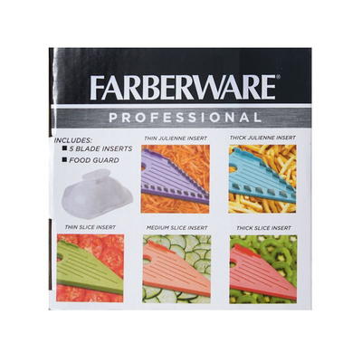 Farberware Professional V-Blade Deluxe Foldable Easy Storage Mandoline Slicer Set, Black