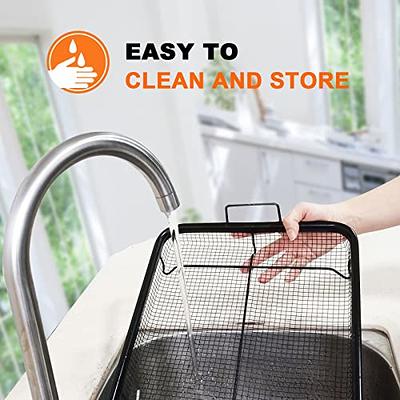 Air Fryer Basket for Oven: HOMURY Non-Stick Mesh Oven Air Fryer Basket with Tray  Air