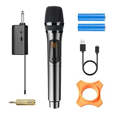 FerBuee Wireless Microphone Dual Professional Cordless Dynamic Mic Handheld  Microphone System for Amplifier, PA System, Karaoke, Meeting, Party