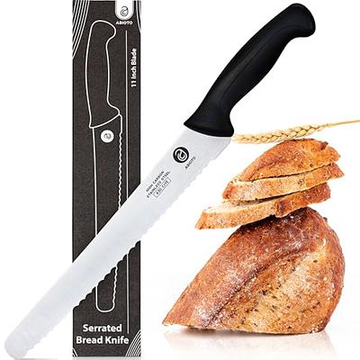 Premium Bamboo Bread Slicer With Stainless-Steel Knife, Foldable And  Compact With Crumb Tray, Cutting Guide For Homemade Bread, Cake, Bagels