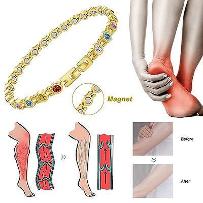 Women's Ultra Strength Gold Titanium Magnetic Therapy Bracelet