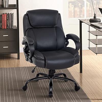 Office Chair 500lbs Wide Seat Ergonomic Desk Chair PU Leather