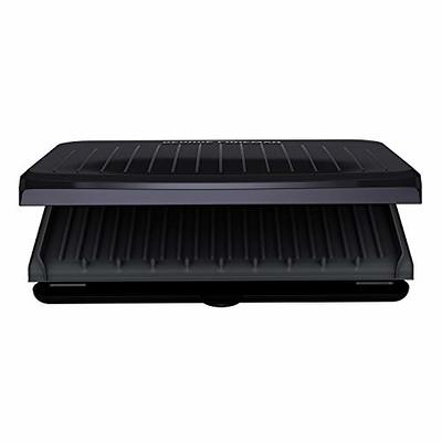 George Foreman 9-Serving Classic Plate Electric Indoor Grill and Panini  Press, Gray, GRS120GT