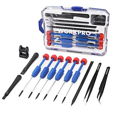 WORKPRO 12-Piece Magnetic Screwdrivers Set with Organizer, Flat