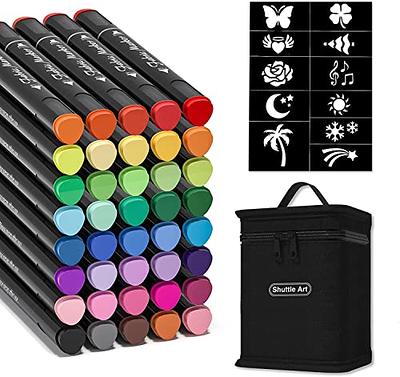 Crafts 4 All Fabric Markers Pens Permanent 12 Pack Dual Tip Minimal Bleed  Rich Paint Color Pigment Fine Graffiti Fabric Pens, Child Safe & Non Toxic  1 Count (Pack of 12) Black