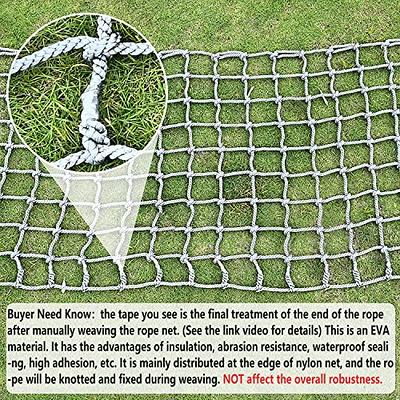 Safety Net for Stairs, Hemp Rope Netting Balcony Protective Net Tree House  Kids Rope Ladder Swing Fence Heavy Duty Cargo Net Playground Railing (Size