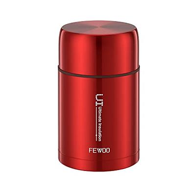 FEWOO Food Jar - 27oz Vacuum Insulated Stainless Steel Lunch Thermos, Leak  Proof Soup Containers with bag for Hot or Cold Food (Red) - Yahoo Shopping