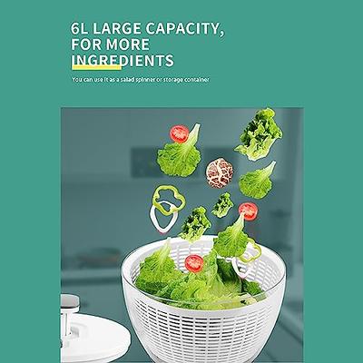 Brieftons Salad Spinner and Chopper: Large 6.3-Quart Lettuce Greens  Vegetable Washer Dryer, with Bonus 0.95-Quart Veggie Chopper Mixer, Compact  Storage, Easy Push Operation for Quick Veggie Prepping - Yahoo Shopping