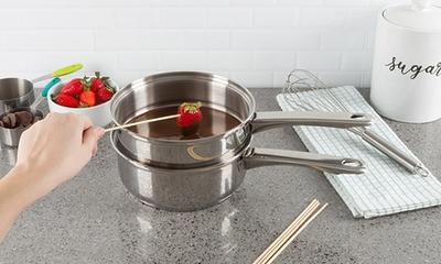 Farberware Classic Stainless Steel 2-Quart Mirror Satin Covered Saucepan,  Silver