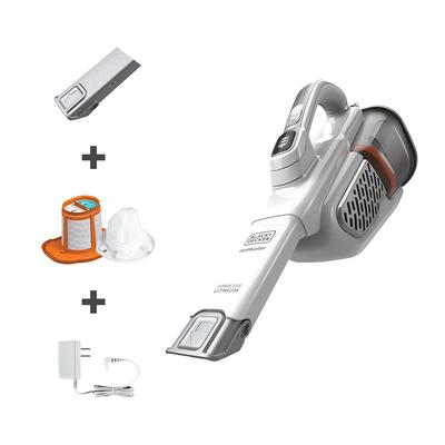 BLACK+DECKER POWERSERIES+ 20V MAX Cordless Vacuum, LED Floor Lights,  Lightweight, Portable, Battery Included (BHFEA18D1), Gray