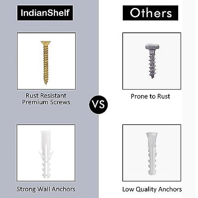  Indian Shelf 2 Pack Hooks, Strong Wall Hooks for Hanging Heavy, Black Kitchen Storage Hooks, Iron Wall Key Hook