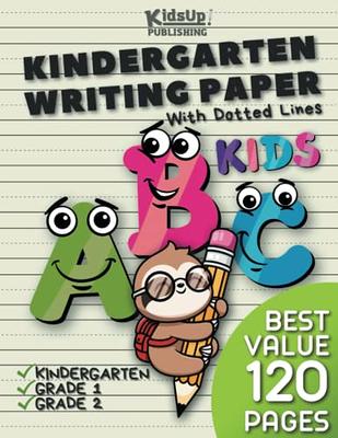 Handwriting Practice Paper for Kids: 120 Blank kindergarten writing paper  with lines ABC - Yahoo Shopping