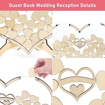 Wedding Guest Book, Guest Book Wedding Reception with Wooden Hearts Drop  Box, Wedding Guestbook Alternative, Wedding Guest Book Ideas, Rustic  Wedding Decor for Party, Wedding, Ceremony and Reception - Yahoo Shopping