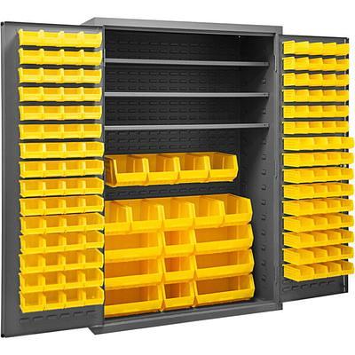 Mobile Cabinet, 12 Gauge, 30 Yellow Bins, 36 x 24 x 81 - Durham