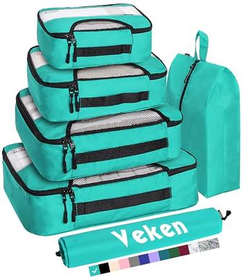 Veken 8 Set Packing Cubes for Suitcases, Travel Bag Organizers for Carry on  Luggage, Suitcase Organizer Bags Set for Travel Essentials Travel