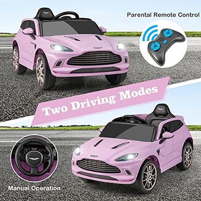 Aston Martin DBX Voiture Electrique 12V Enfants avec Télécommande 2,4G  Véhicule Moderne avec Lumières LED et Musique pour 3-8 Ans Rose - Costway