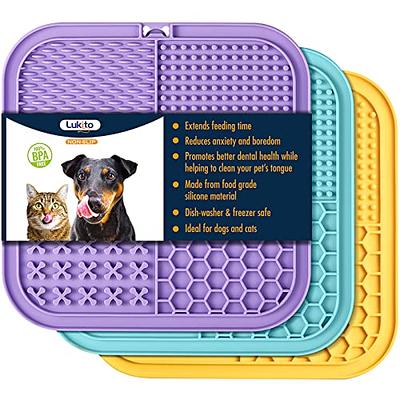 LUKITO 3PCS Licking Mat for Dogs & Cats with Suction Cups, Dog