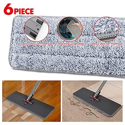 18 in. Microfiber Wet and Dry Flat Mop with 2-Piece Handle