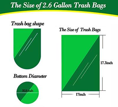 2.6 Gallon Clear Small Trash Bags Bathroom Garbage Bags 240 Count