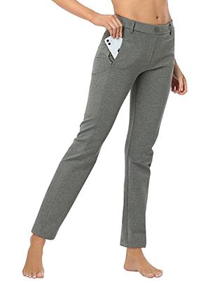 BALEAF Women's Yoga Dress Pants Stretchy Work Slacks Business Casual  Straight Leg/Bootcut Pull on Trousers w 4 Pockets in 2023