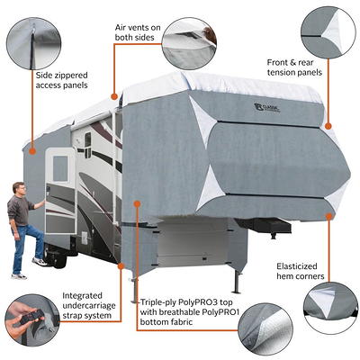 Classic Accessories OverDrive PolyPRO 3 Deluxe Extra Tall 5th Wheel Cover  or Toy Hauler Cover, Fits 37' - 41' RVs - Max Weather Protection with 3-Ply  Poly Fabric Roof RV Cover - Yahoo Shopping