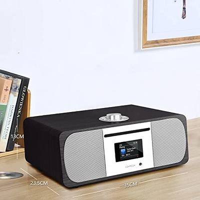 LEMEGA IR1 Portable WiFi Internet Radio, FM Digital Radio, Bluetooth, Dual  Alarms Clock,Sleep Snooze Timer,40 Presets,Headphone-Output, Colour