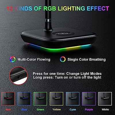 Gaming Headphone Stand PC Accessories - RGB Headset Stand with 2 USB  Charger, Cool LED Headphone Holder PC Gaming Accessories Gift for Boys Men