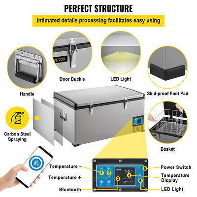 BENTISM 12volt Car Refrigerator Portable Freezer 90Qt Camping