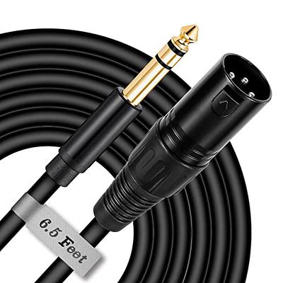 Mono 6.35Mm 1/4'' Ts Male To Xlr Male Audio Cable, 3Ft Jack 6.35Mm