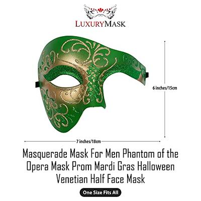 Green Masquerade Masks - Green Venetian Masks