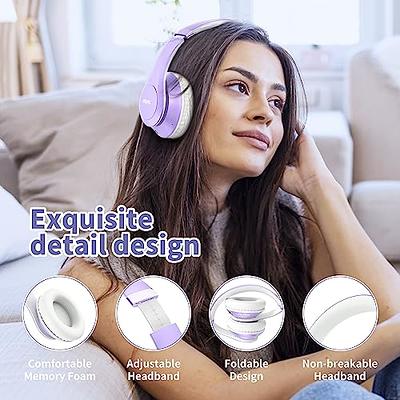 Wireless Bluetooth Headphones Over Ear, 65H Playtime HiFi Stereo Headset  with Microphone and 6EQ Modes Foldable Bluetooth V5.3 Wireless Headphones  for