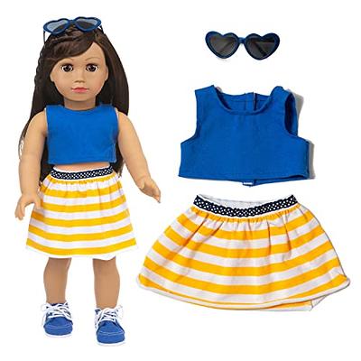 XFEYUE American 18 Inch Doll Clothes and Accessories 5 Sets Doll Clothes  Dress Outfits + 2 Random Style Shoes for 18 Inch Doll Clothes - Yahoo  Shopping