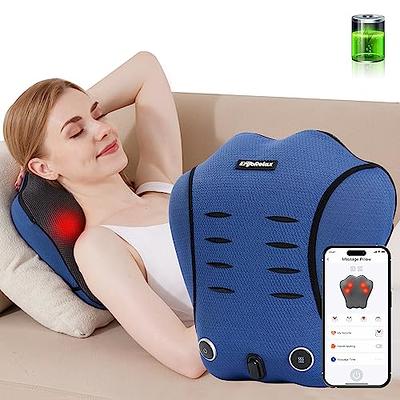 Comfier Back Massager with Heat, Shiatsu Neck and Shoulder Massager Pillow  for Pain Relief, 3D Kneading Massagers for Back and Neck Gifts 