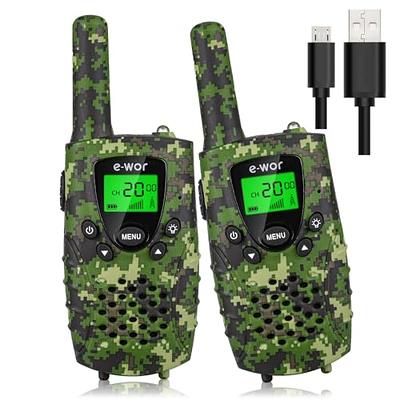 Baofeng Walkie Talkies 22 Channels 2 Way Radio 3 Miles (Up to 5 Miles)  FRS/GMRS Toy for Kids 2 Pack 