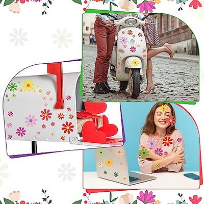 12 Sheets Daisy Stickers 133 Pieces Daisy Flower Decals Vinyl Daisy  Stickers Self Adhesive Daisy Decals for Car Mirror Window Clings Laptop Car