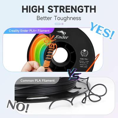 Creality PLA Filament Pro White, 1.75mm 3D Printer Filament, Ender PLA +  (Plus) Printing Filament, 1kg(2.2lbs)/Spool, Dimensional Accuracy ±0.03mm.