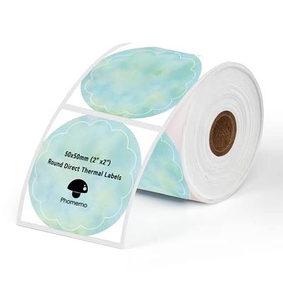 MUNBYN Holographic Silver Thermal Sticker Labels