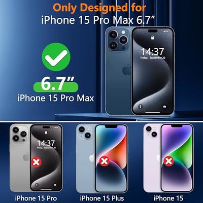 JETech 5 in 1 Matte Case for iPhone 15 Pro Max 6.7-Inch with 2