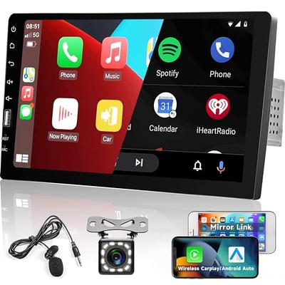 Wireless] Alondy Single Din Car Stereo,Compatible with Wireless CarPlay Android  Auto,Type-C USB,6.9 Touchscreen,Mirror Link,Backup Camera,Bluetooth Voice  Control DSP FM Radio 