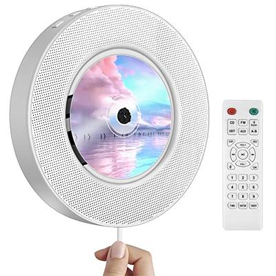 LONPOO Portable CD Player for Study, Stereo Boombox with Bluetooth/FM Radio/USB  Input/AUX-in/Earphone Stereo Sound Audio Player (White) - Yahoo Shopping