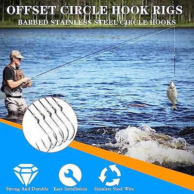 SEAOWL Circle Hooks Rigs,Steel Catfish Hook Rig,Octopus Fishing Hook with  Leader,Fishing Circle Hook Wire for Saltwater Freshwater - Yahoo Shopping