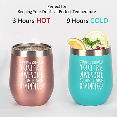 Insulated Wine Tumbler Glass With Sliding Lid It's Been a Long Day 12 Oz  Cute Funny Gift for Best Friend, Mom, or Sister 